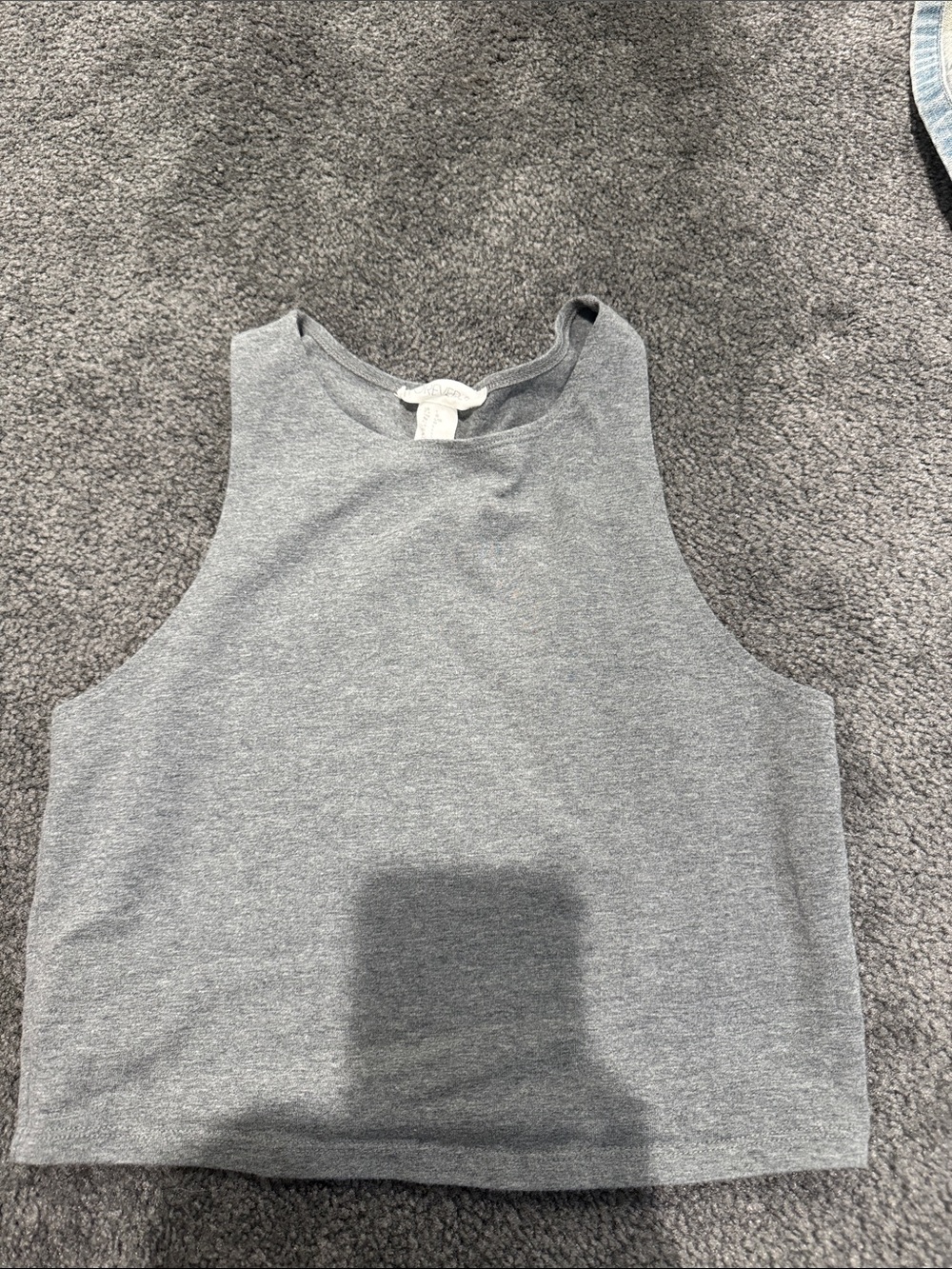 Forever 21 Gray Cropped Tank Top